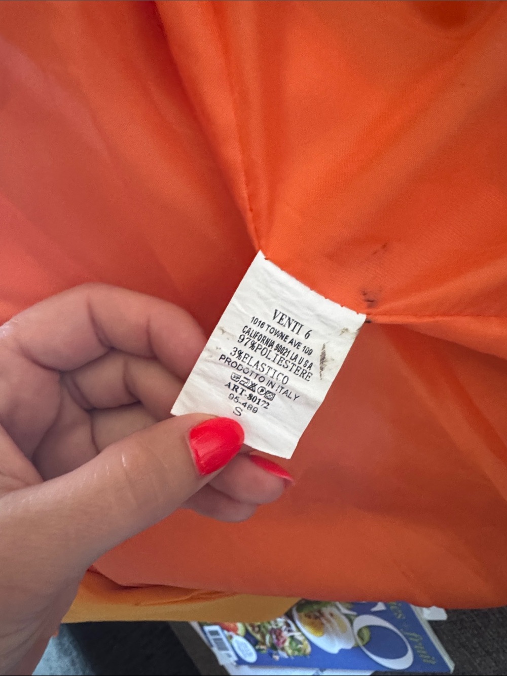 Women's Orange Shawl Collar Blazer - Picture 3 of 3
